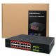 13. Qoltec SWITCH Fast Ethernet PoE Network Switch | 16x RJ45 10/100 Mb/s | 2x RJ45 Uplink 1000 Mb/s | 1x SFP 1000 Mb/s
