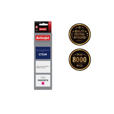 2. Activejet AH-GT52M Ink Bottle (replaces HP GT52M M0H55AE; Supreme; 70 ml; 8000 pages, red)