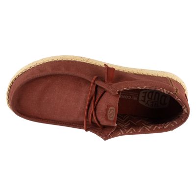 3. Hey Dude Wally Stretch Canvas 40700-7BH Red 41