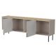 2. FELLINI chest of drawers 200x40x70 cashmere + oiled oak top