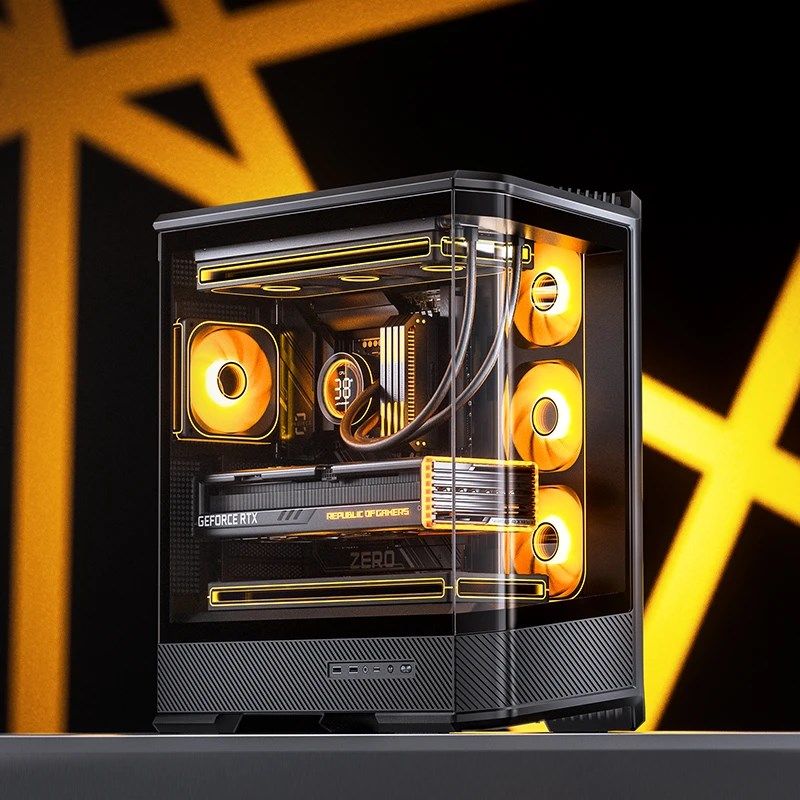 5. Jonsbo D400 PC Case, Midi Tower, ATX, Tempered Glass