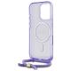 6. Guess Crossbody Cord Script MagSafe Case for iPhone 16 Pro Max - Purple