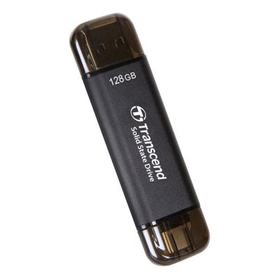 3. Transcend ESD310C Thunderbolt Technology 128GB USB Type-A / USB Type-C USB 3.2 Gen 2x2 Black