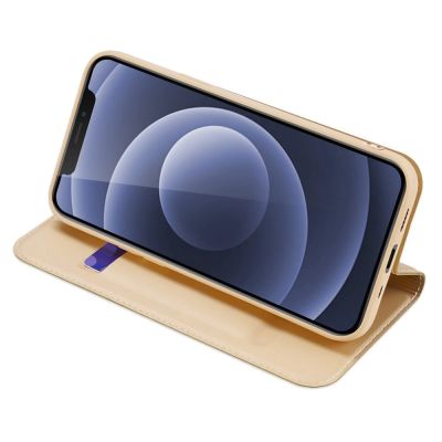 4. Dux Ducis Skin Pro Bookcase type case for iPhone 13 mini golden