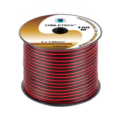 1.0mm black and red speaker cable