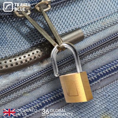6. TRAVEL BLUE LUGGAGE PADLOCK WITH KEY, SET OF 2