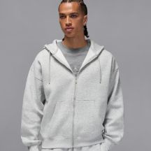 Men's Air Jordan Brooklyn Fleece Full-Zip Hoodie Gray - IB7231-050