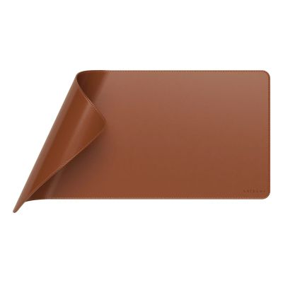 3. Satechi Premium Desk Mat - vegan leather desk pad (brown)