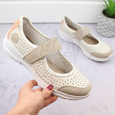 2. Comfortable openwork shoes Rieker W RKR575A, beige