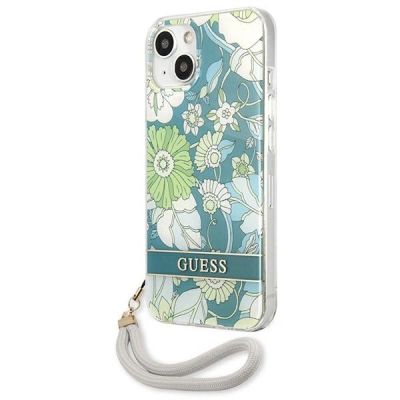 2. Guess GUHCP13SHFLSN iPhone 13 mini 5.4" green/green hardcase Flower Strap