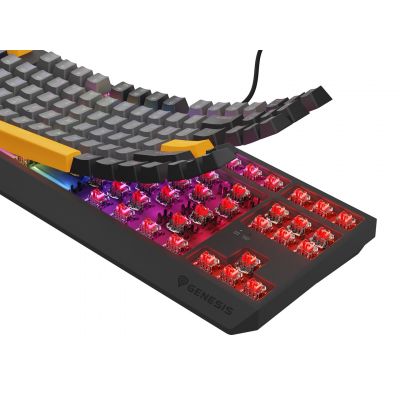 17. GENESIS Thor 230 TKL Gaming Keyboard USB + RF Wireless + Bluetooth QWERTY Black, Gray, Orange
