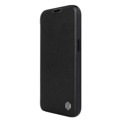 7. Nillkin Qin Leather Pro Case iPhone 14 Plus Camera Cover Holster Cover Flip Case Black