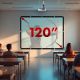 7. MACLEAN PROJECTION SCREEN, 120", 240X180CM, 25MM BORDER 4:3, TENSION HOOKS MC-169