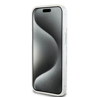 5. DKNY Liquid Glitter Multilogo case for iPhone 15 / 14 / 13 - white