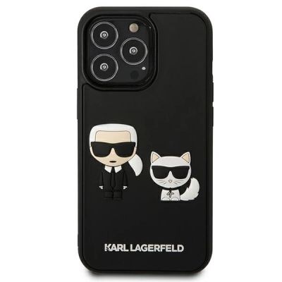 3. Karl Lagerfeld KLHCP13L3DRKCK iPhone 13 Pro / 13 6.1" black/black hardcase Karl&Choupette Ikonik 3D