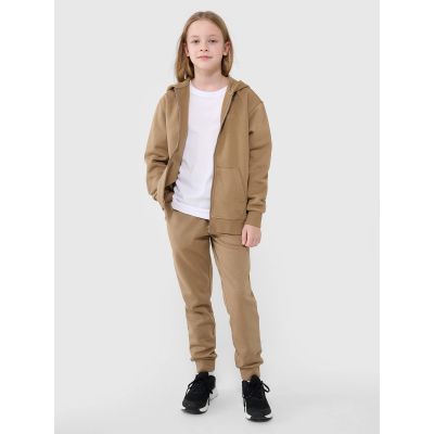 3. Girls' sweatshirt with a hood, 4F Junior 4FJRAW24TSWSF1830-83S