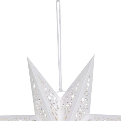 4. PAPER DECORATION STAR 45CM 7 ARMS WHITE