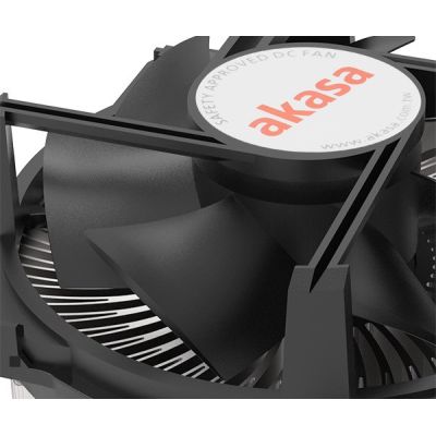 2. Akasa AK-CC6606BP01 computer cooling system Processor Radiator 9 cm Aluminum, Black 1 pc.