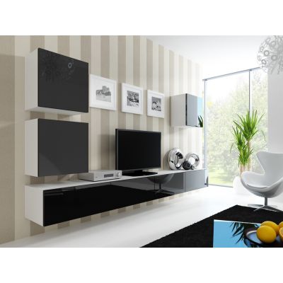 3. VIGO square display cabinet 50/50/30 white/black gloss