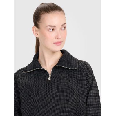 3. Oversized sweatshirt without a hood, unzipped, women's 4F 4FRSS25TSWSF2150-20S