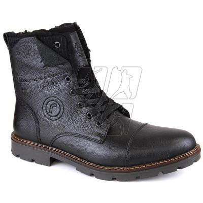 Leather boots insulated with wool Rieker M RKR296A black