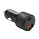 3. EVERACTIVE CAR CHARGER 1X USB QC3.0, 1X USB-C PD 75W BLACK CC-50Q