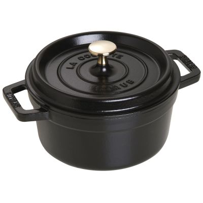 Staub Round Cast Iron Pot – Black, 2.2 L