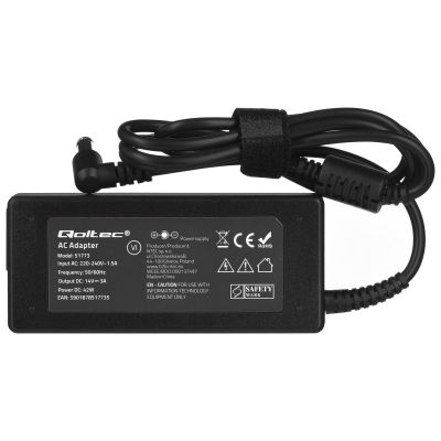 4. QOLTEC Power Supply for SAMSUNG Monitor 42 W | 14 V | 3 A | 6.5*4.4 | +Power Cable