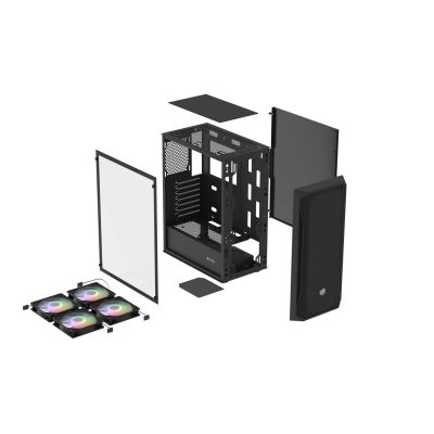 16. FURY COMPUTER CASE FURY SHOBO SH4F RGB MIDI WITH WINDOW BLACK