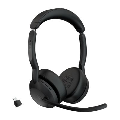 Jabra Evolve2 55 MS Stereo Link380c Wireless On-Ear Headset