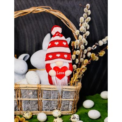 10. Gnome with a Love Heart 19cm Valentine's Day Decoration