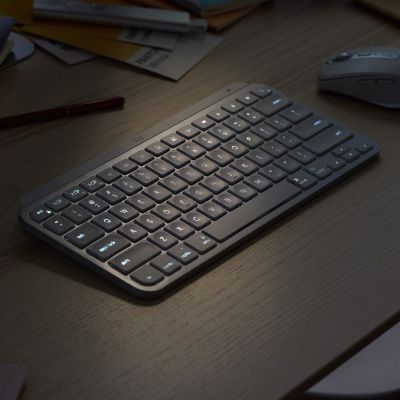 4. LOGITECH MX Keys Mini 920-010500 Pink Wireless Keyboard