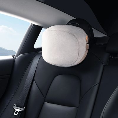 11. Baseus ComfortRide Series car headrest cushion with 2 materials - beige