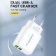 6. Wozinsky CUWCW 2.4A 2 x USB-A Wall Charger - White