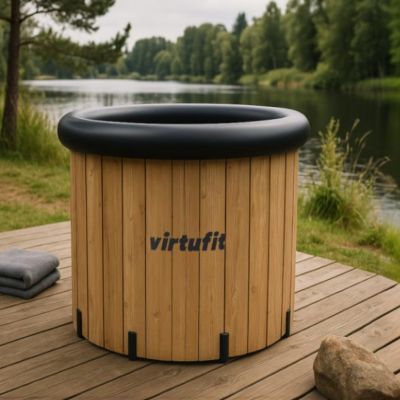 44. VIRTUFIT ICE BATH XXL - 375 LITERS - IMITATION WOOD - WITH ACCESSORIES