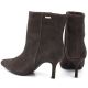 5. Women's leather ankle boots with a low heel, suede, brown, Big Star UU274492