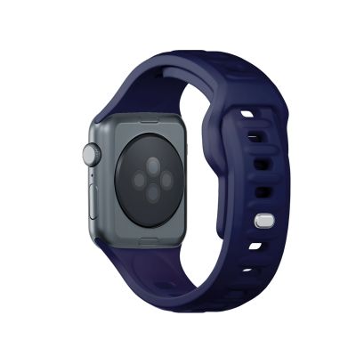 11. 3mk Silicone Watch Strap for Apple Watch 42 / 44 / 45 / 49 mm - blue