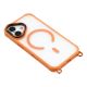 5. iPhone 17 Case with Adjustable Crossbody Lanyard and MagSafe Compatible Camera Frame as a Stand - Orange