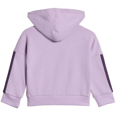 3. Kids' adidas Essentials Joggers 3-Stripes Hoodie Tracksuit Purple JV9856