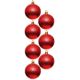 49. DECORATIVE PLASTIC BALL 6CM SET 35 PCS RED