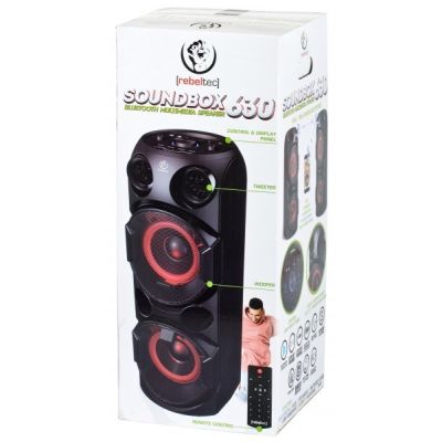6. Rebeltec SoundBox 630 Portable Bluetooth Stereo Speaker Black, 70W RMS