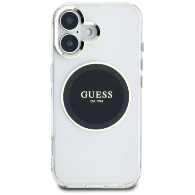 3. Guess IML Metal Colored Circle Classic Logo MagSafe case for iPhone 16 - black