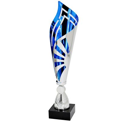 TRIUMPH METAL CUP SILVER BLUE 36 CM
