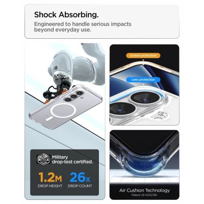 10. Spigen Ultra Hybrid Mag MagSafe Case for Samsung Galaxy S26+ - Clear and White