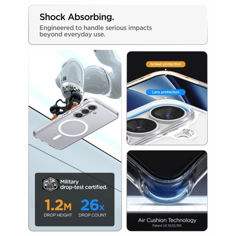 10. Spigen Ultra Hybrid Mag MagSafe Case for Samsung Galaxy S26+ - Clear and White