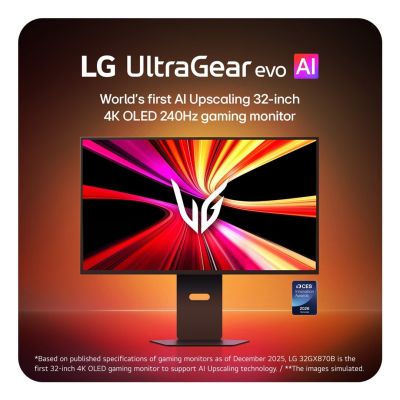 5. LG 32GX870B-B.AEU Computer Monitor 81.3 cm (32") 3840 x 2160 px 4K Ultra HD OLED Black