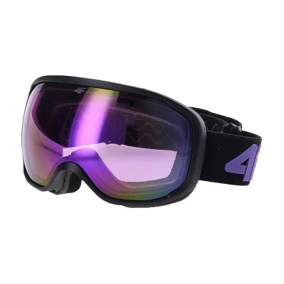 Boys' ski goggles with mirror coating 4F Junior 4FJWAW24AGOGU042-51S