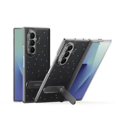 3. Dux Ducis Stex Case for Samsung Galaxy Z Fold 7 with 360° Stand - Black