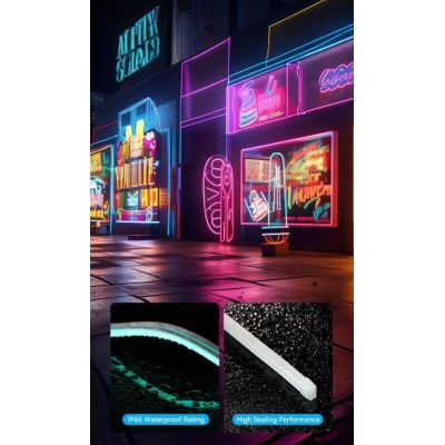 11. Vention Silicone Neon LED Strip with IR Remote and DC 12V Power Supply 5m