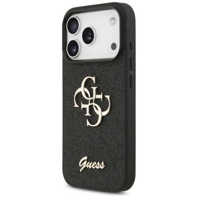 2. Guess Fixed Glitter Big 4G Case for iPhone 17 Pro / 18 Pro - Black